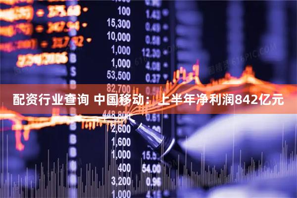 配资行业查询 中国移动：上半年净利润842亿元
